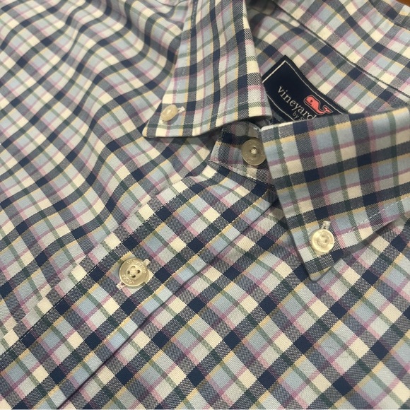 Vineyard Vines Men’s Classic Fit Murray Button Down Shirt Blue Check Plaid - Picture 1 of 13